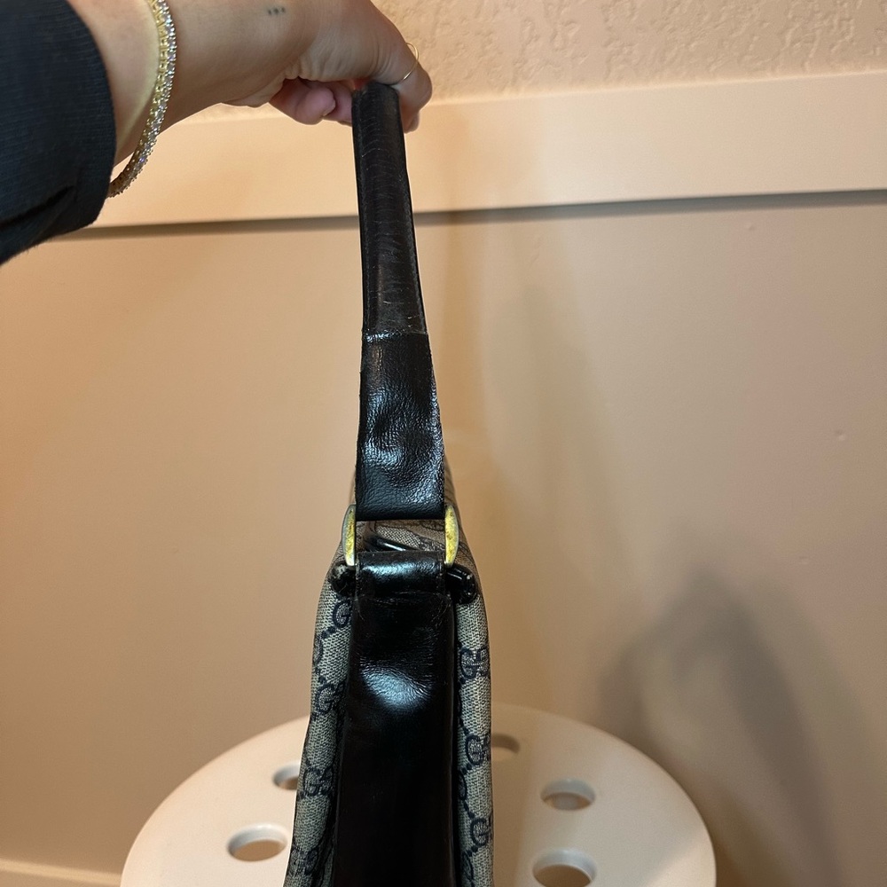 Gucci Monogram Blue and Black Shoulder Bag - Picture 4 of 11